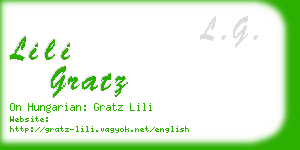 lili gratz business card